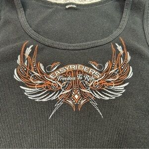 EASYRIDERS Top Womens Small Tank 2016 Rodeo Tour Motorcycle Shirt Moto Casual